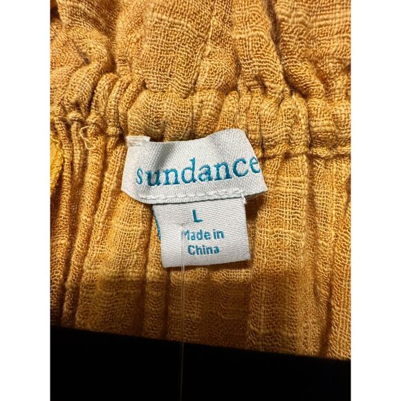 NWT - SUNDANCE Boho Peasant Blouse Tassel Ties Ladder Lace, Sz L - Picture 7 of 8